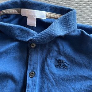 BURBERRY Nova Check Boys Long Sleeve Polo Shirt.